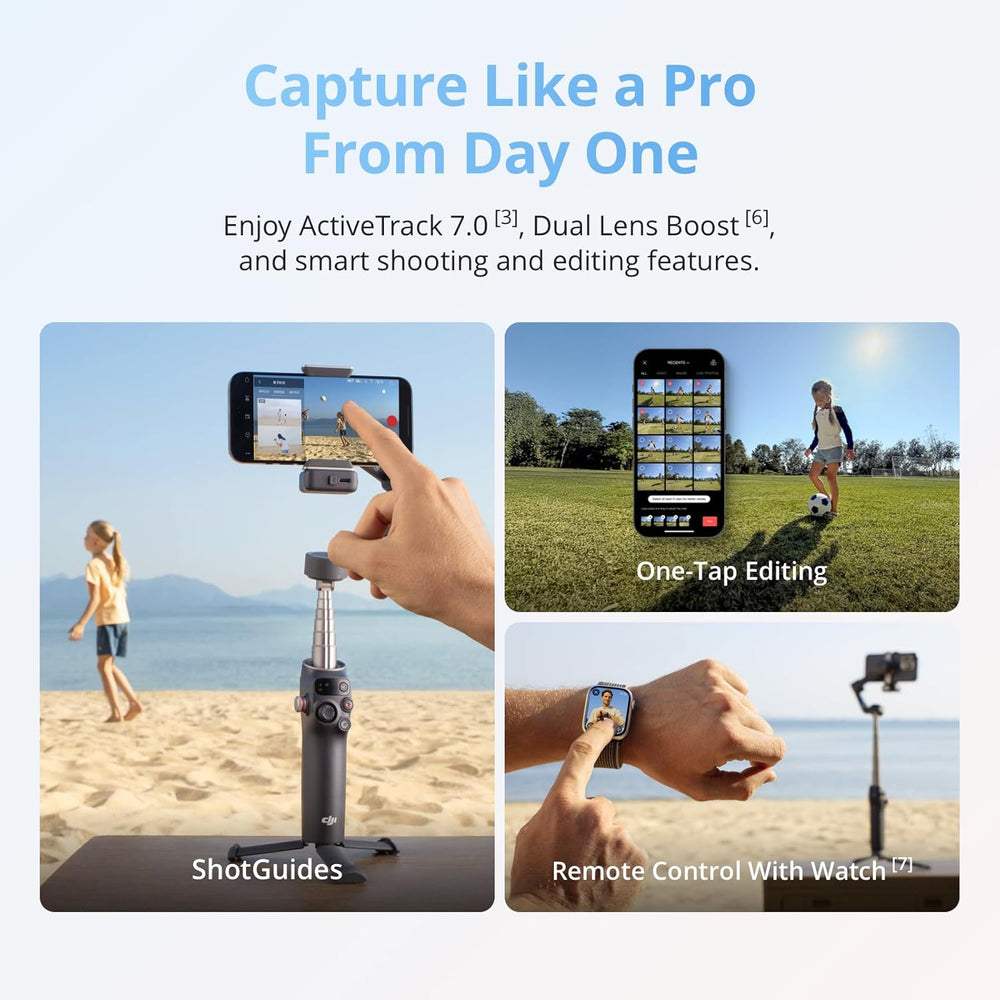 DJI Osmo Mobile 8 Gimbal Stabilizer for Phone, 3-Axis Stabilization