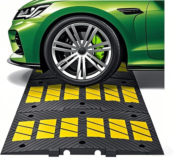 Speed Bumps for Driveway 35"x10"x1.8" Flexible Installation Co...