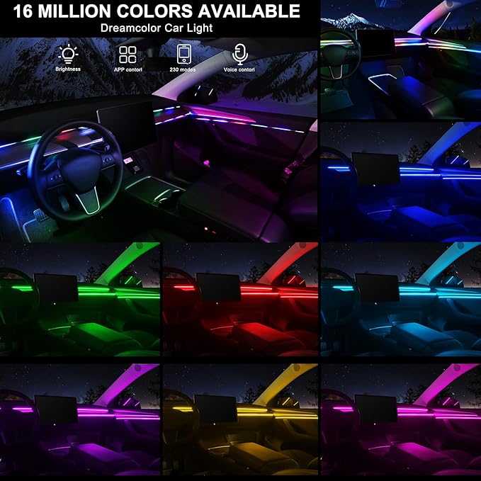 Dream+Color Acrylic Interior Car LED Strip Light