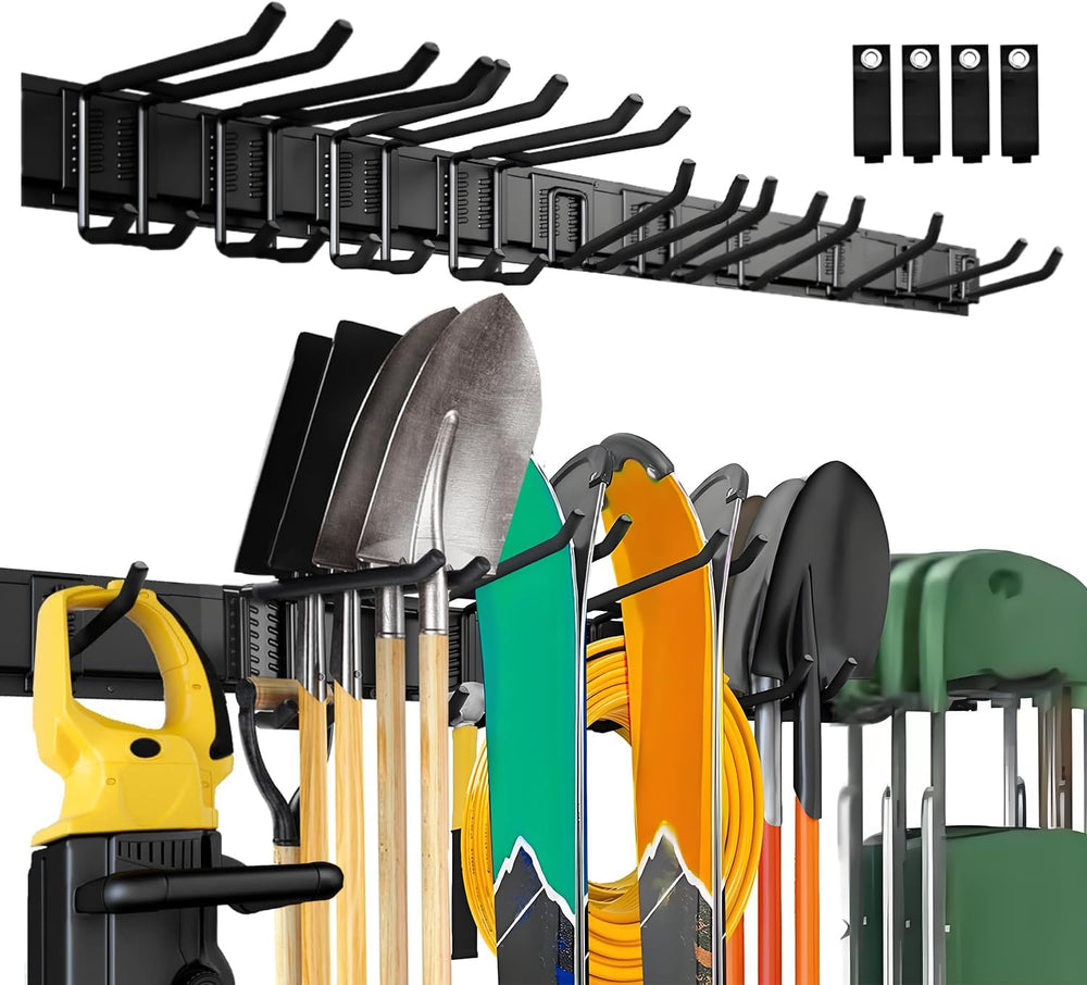 64'' Garage Tool Organizer Wall Mount, Garage Hooks Heavy Duty, Shove...