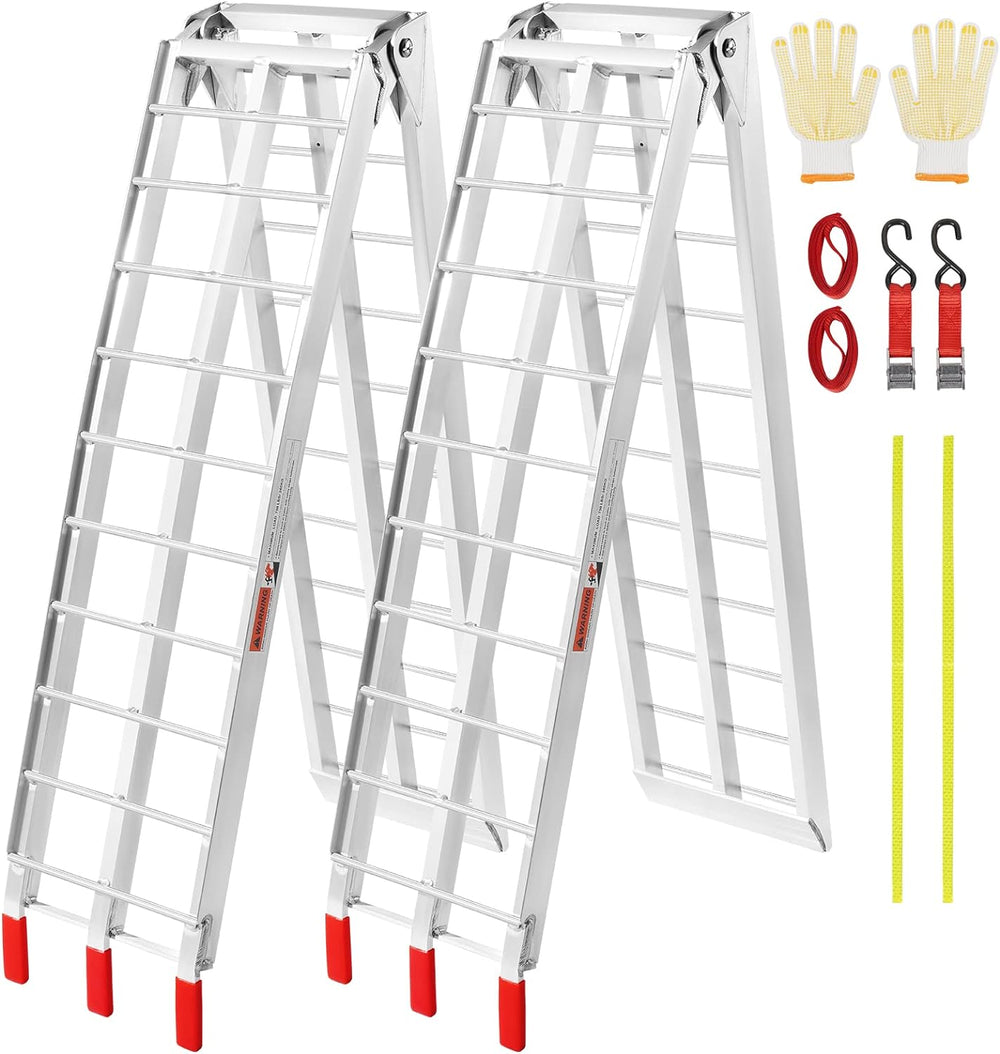 VEVOR 7.5ft Aluminum Ramps, 1500 lbs Folding Loading Ramps (2 pcs Set) for Pi...