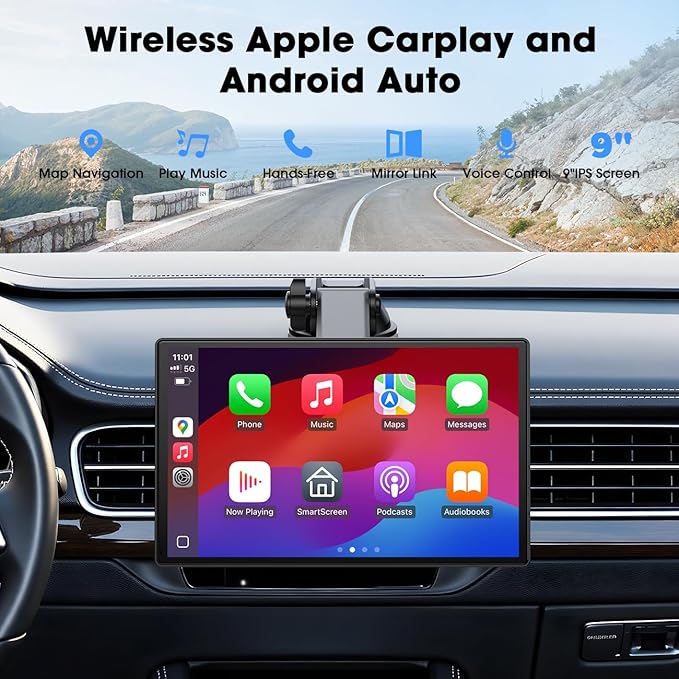 Carplay Screen for Car, Mirror Link, Voice Control, Hands-Free Calling
