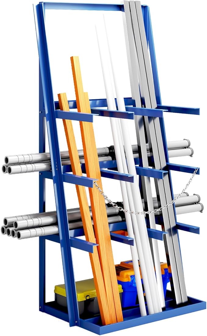 Vertical Bar Rack, 3000 LB Capacity, Steel Bays Long Parts Storage Rack