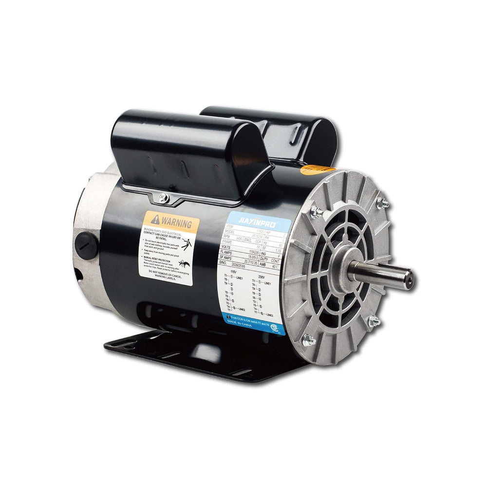 2HP Air Compressor Motor, 5/8" Keyed Shaft, 115/230V, 3450 RPM