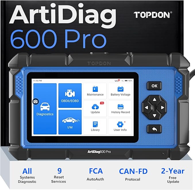 TOPDON ArtiDiag600 Pro, OBD2 Scanner Diagnostic Tool