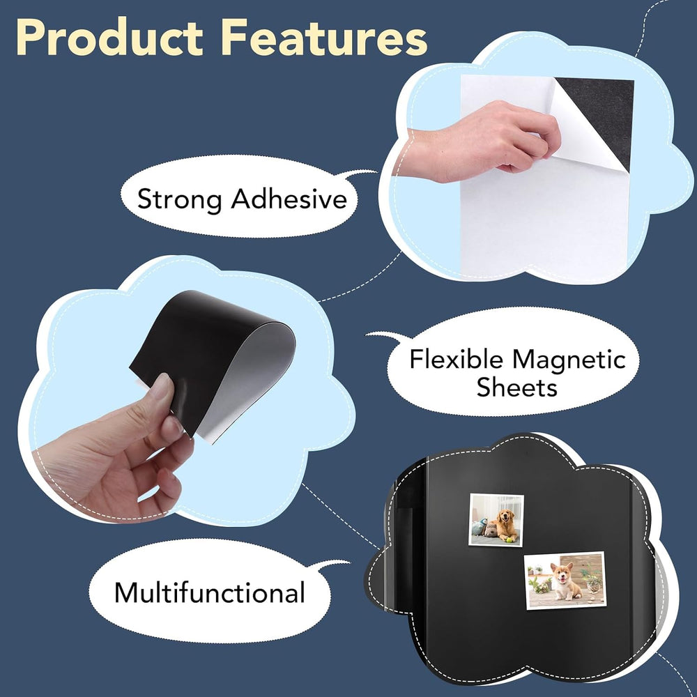 DIYMAG Magnetic Adhesive Sheets,4" x 6" 60 Pack Flexible Magnets fo...