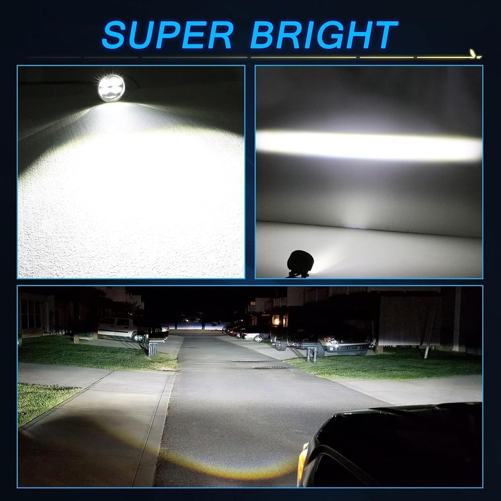 SAE LED Fog Lights, ACEC SHOP 2PCS 80W 3.5 Inch Round LED Pods DOT Approved S...