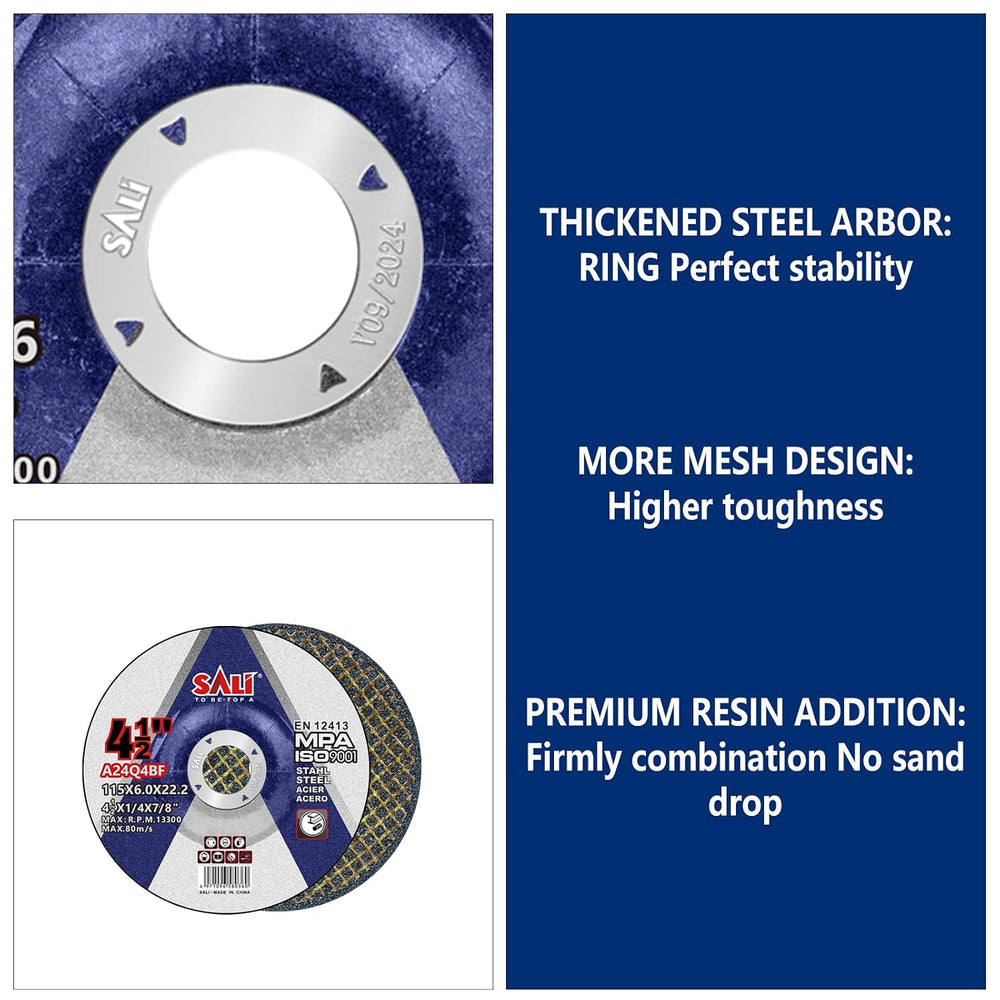 SALI 25 Pack 4-1/2 Inch Grinding Wheels for General Purpose Metal & Stain...