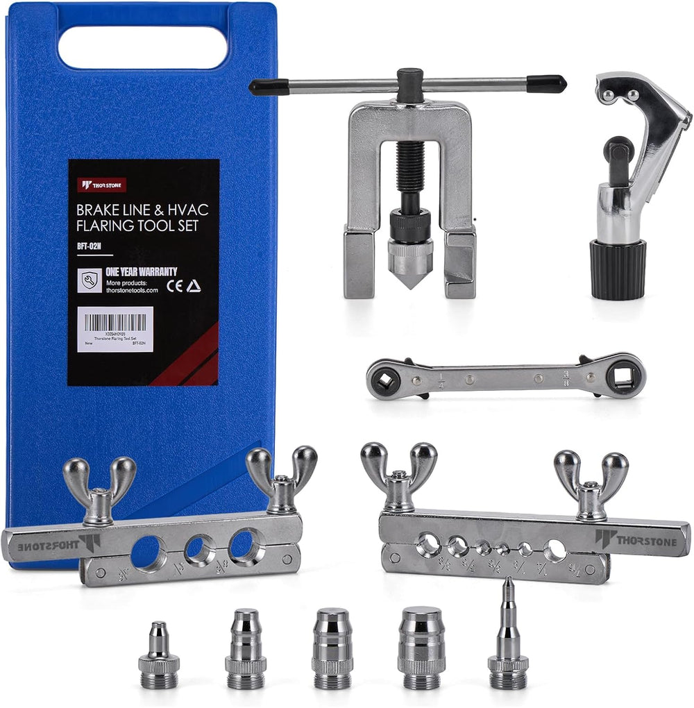 Thorstone 45 Degrees Single Flaring Tool & Swaging Tool Kit for HVAC Tubi...