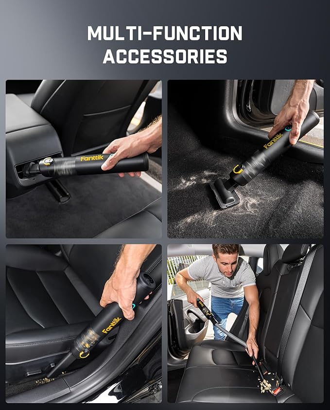 Fanttik Slim V8 APEX Car Vacuum, 4-in-1 Portable Mini Cordless Vacuum