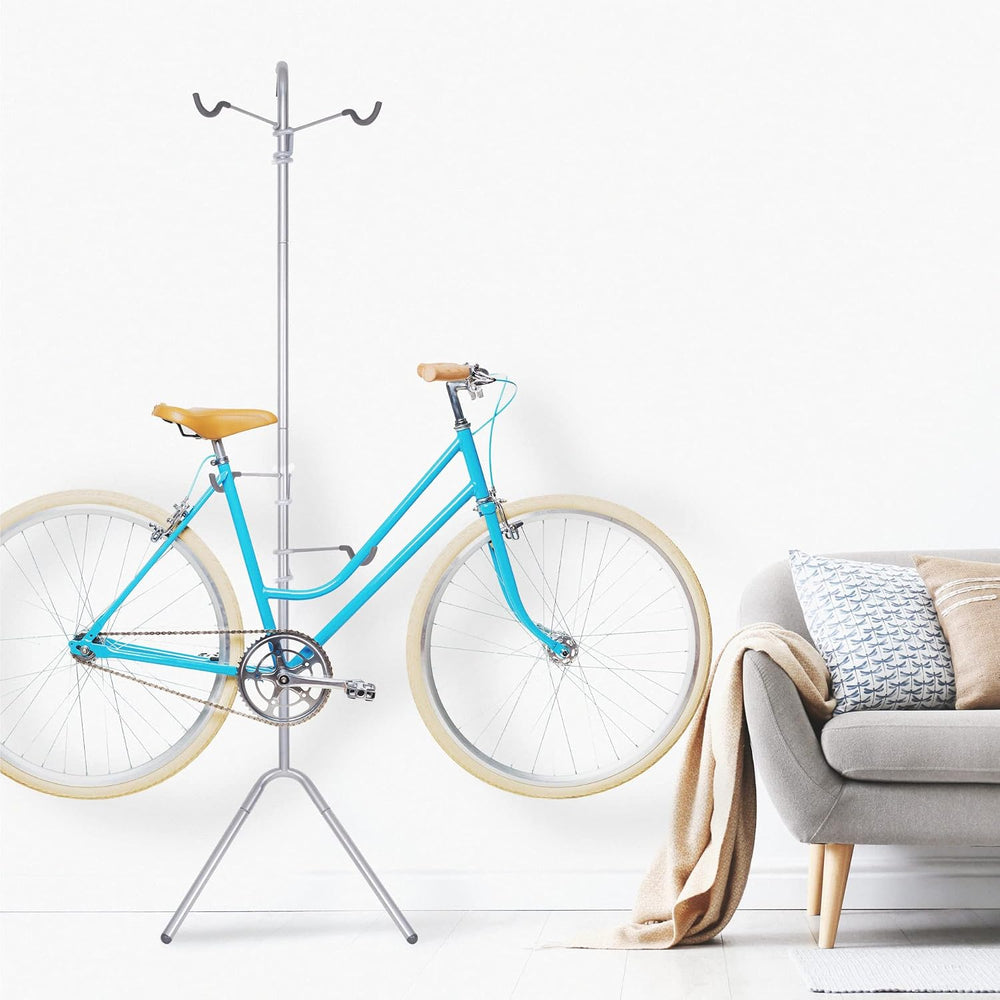 Delta Cycle Two Bike Gravity Pole Stand Garage, 2 Bike Storage Rack, No Drill...