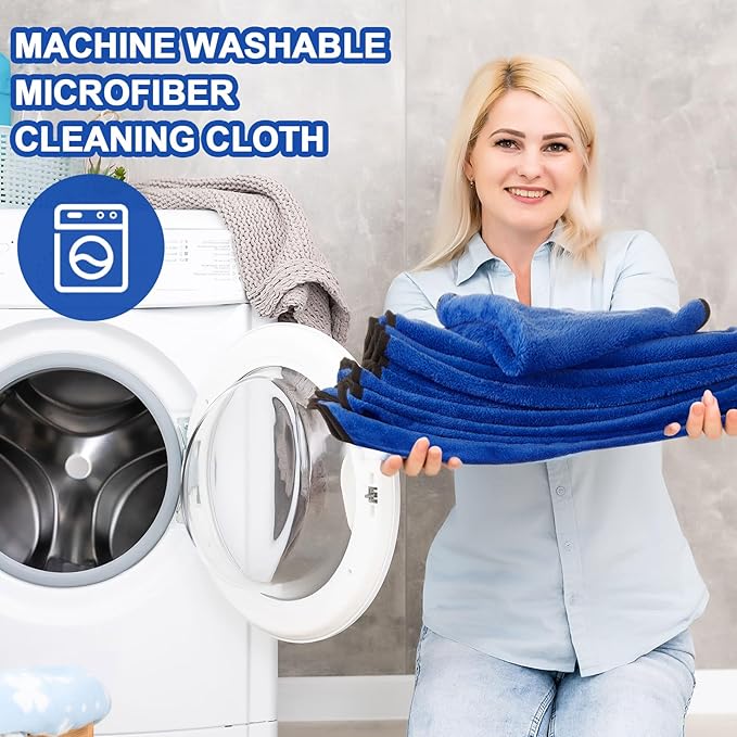 Tallew 50 Pcs Microfiber Towels 16 Inch x 16 Inch Microfiber Cloth Car Drying