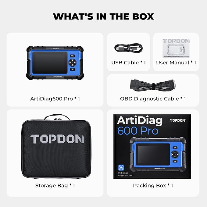 TOPDON ArtiDiag600 Pro, OBD2 Scanner Diagnostic Tool