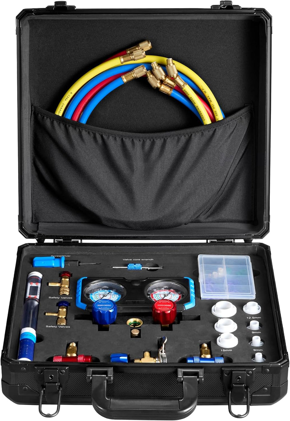 4 Way Ac Manifold Gauge Set, for R410A R134a R1234yf AC Repair
