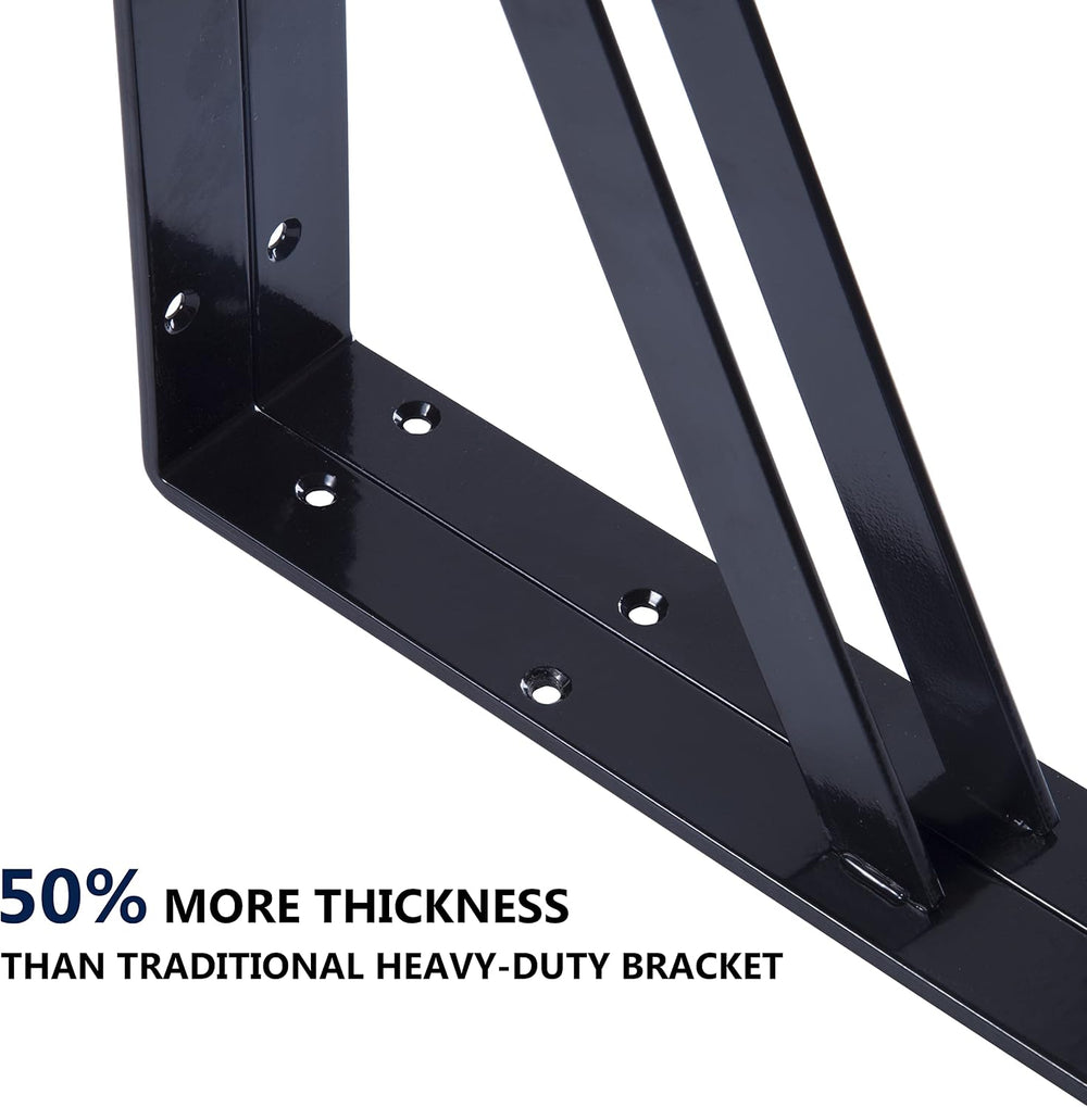 NEODROP 8-Pack 14 Inch Heavy Duty Shelf Brackets, Thicken Wall Bracket for Ga...
