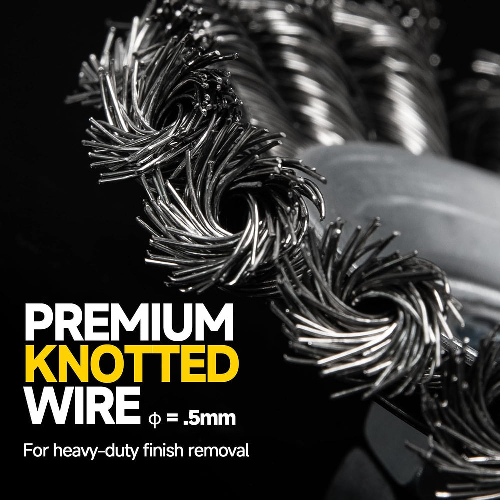 8 Pack 4 Inch Stainless Steel Wire Wheels for 4 1/2 Angle Grinder, Twist Knot...
