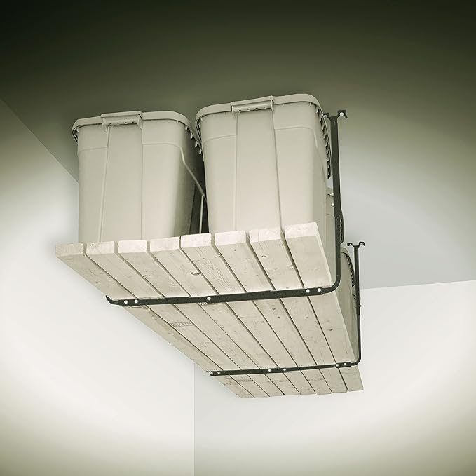 80844-10 34 in. x 26 in. Adjustable Garage Ceiling Mount Storage Rack Kit