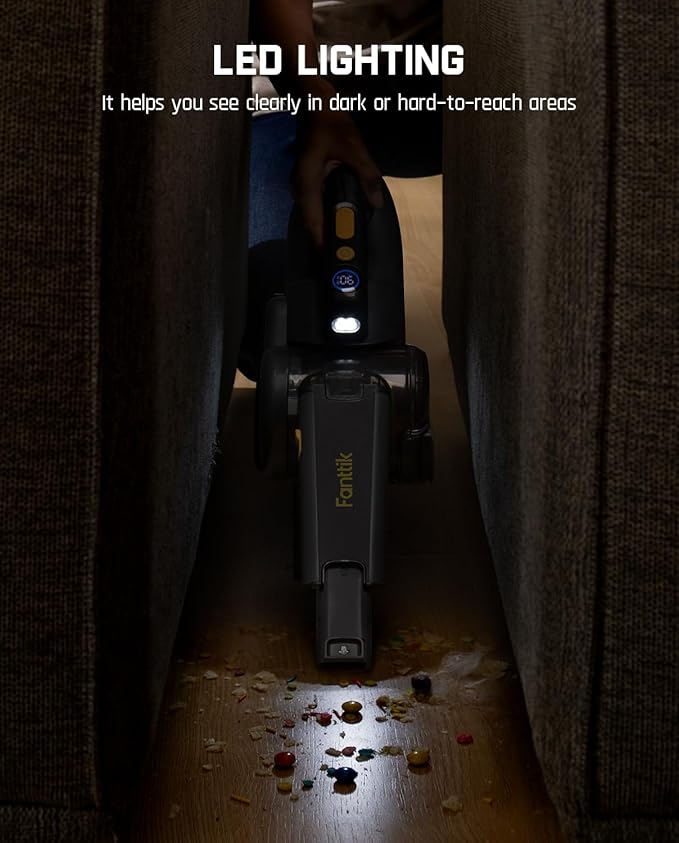 Fanttik Fold V10 Ultra Deluxe Handheld Vacuum Cordless, 17kPa Suction Power
