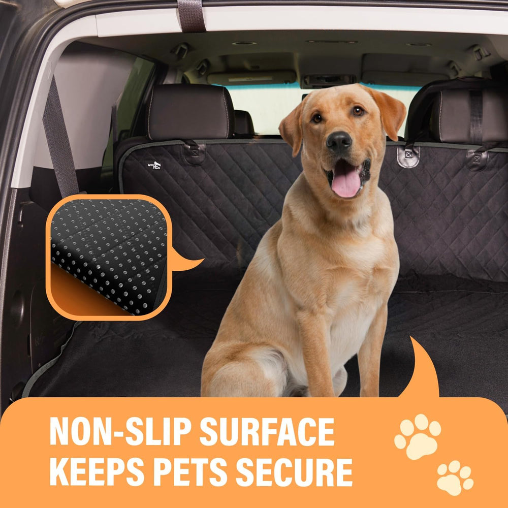 Active Pets Black Standard Dog Car Hammock Back Seat Cover, Waterproof Backse...