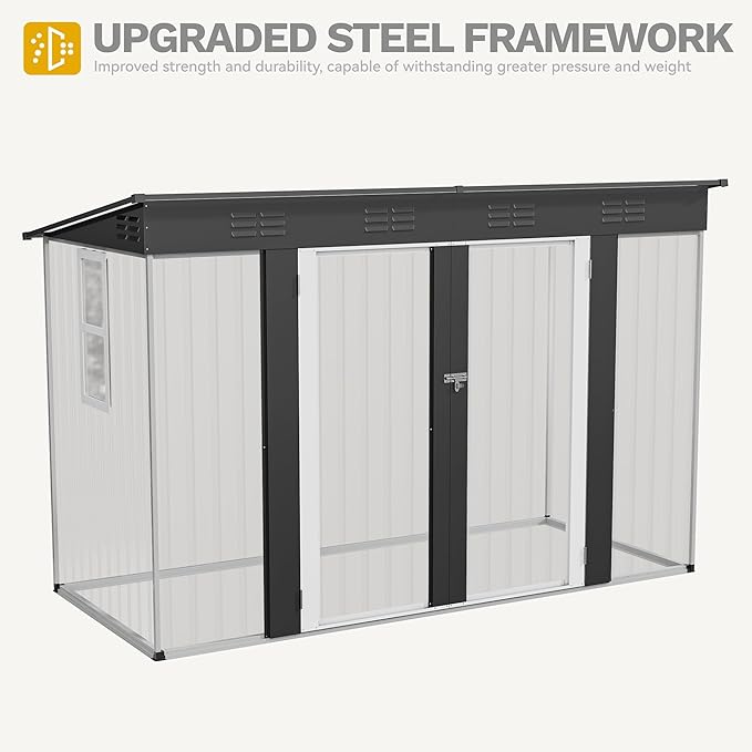 DWVO 9' x 4' Outdoor Storage Shed