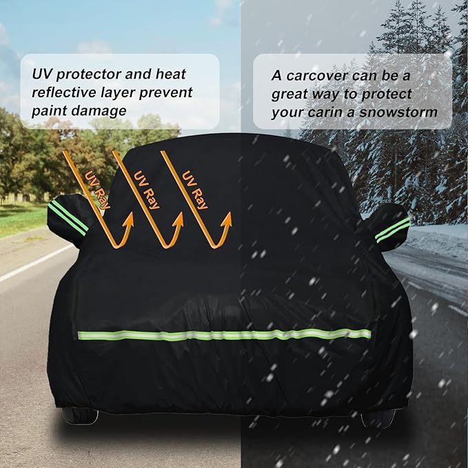 Waterproof Car Covers for Hummer H2 SUV 2002-2009 210T Custom 6 Layers Heavy
