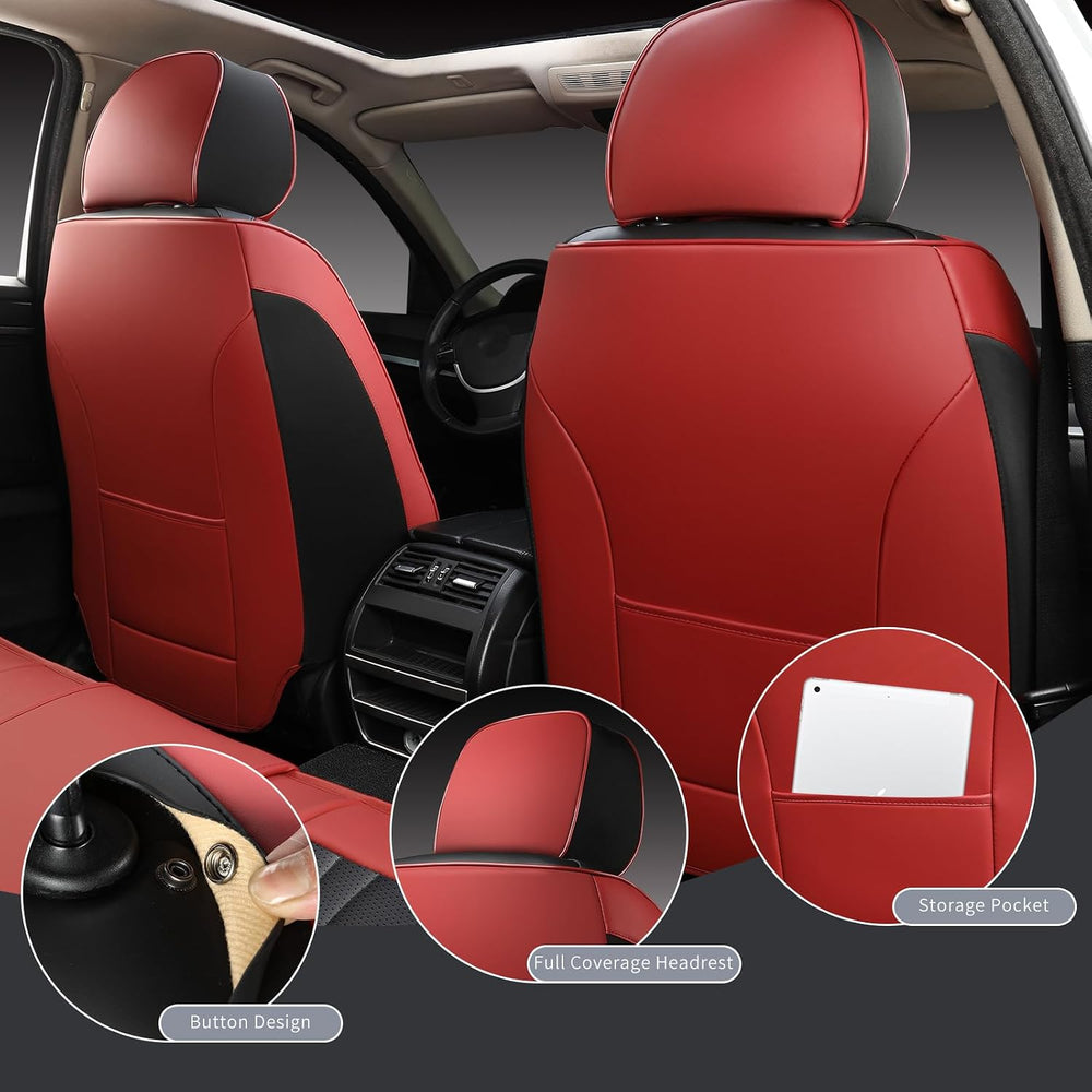 MINGBRON Leather Car Seat Covers,Car Seat Protector Waterproof,Seat Covers Fu...