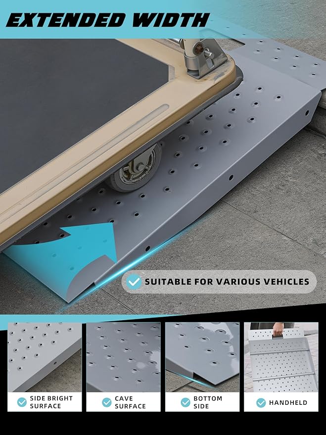 Shed Ramp 2PC, Loading Ramp for Riding Mower, 1500 lbs Capacity, Shed Storage