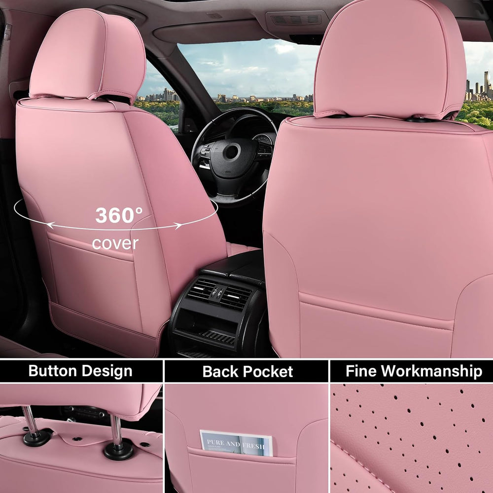 Coverado Car Seat Covers Full Set, Automotive Front and Rear Seat Covers with...