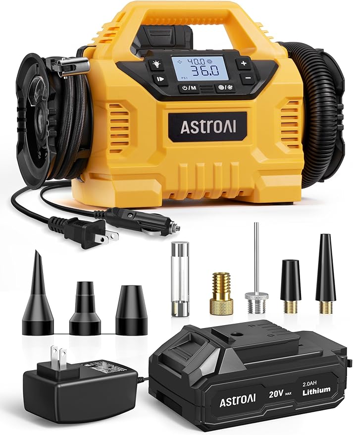 AstroAI Cordless Tire Inflator Portable Air Compressor
