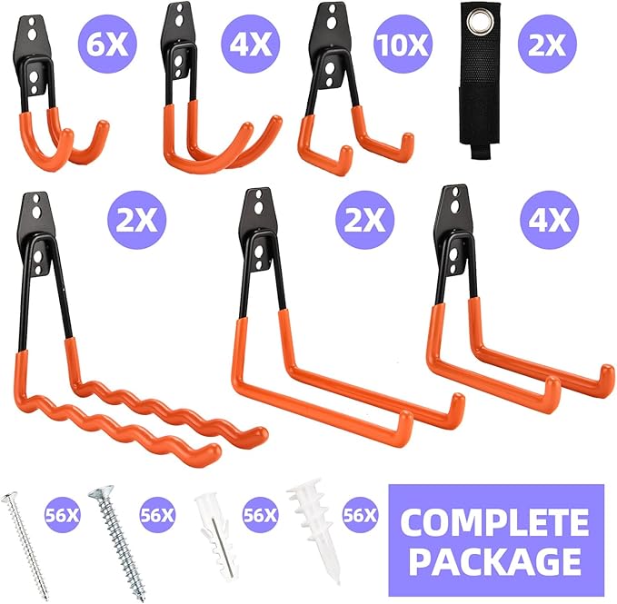 30 Pack Heavy Duty Steel Storage Hooks