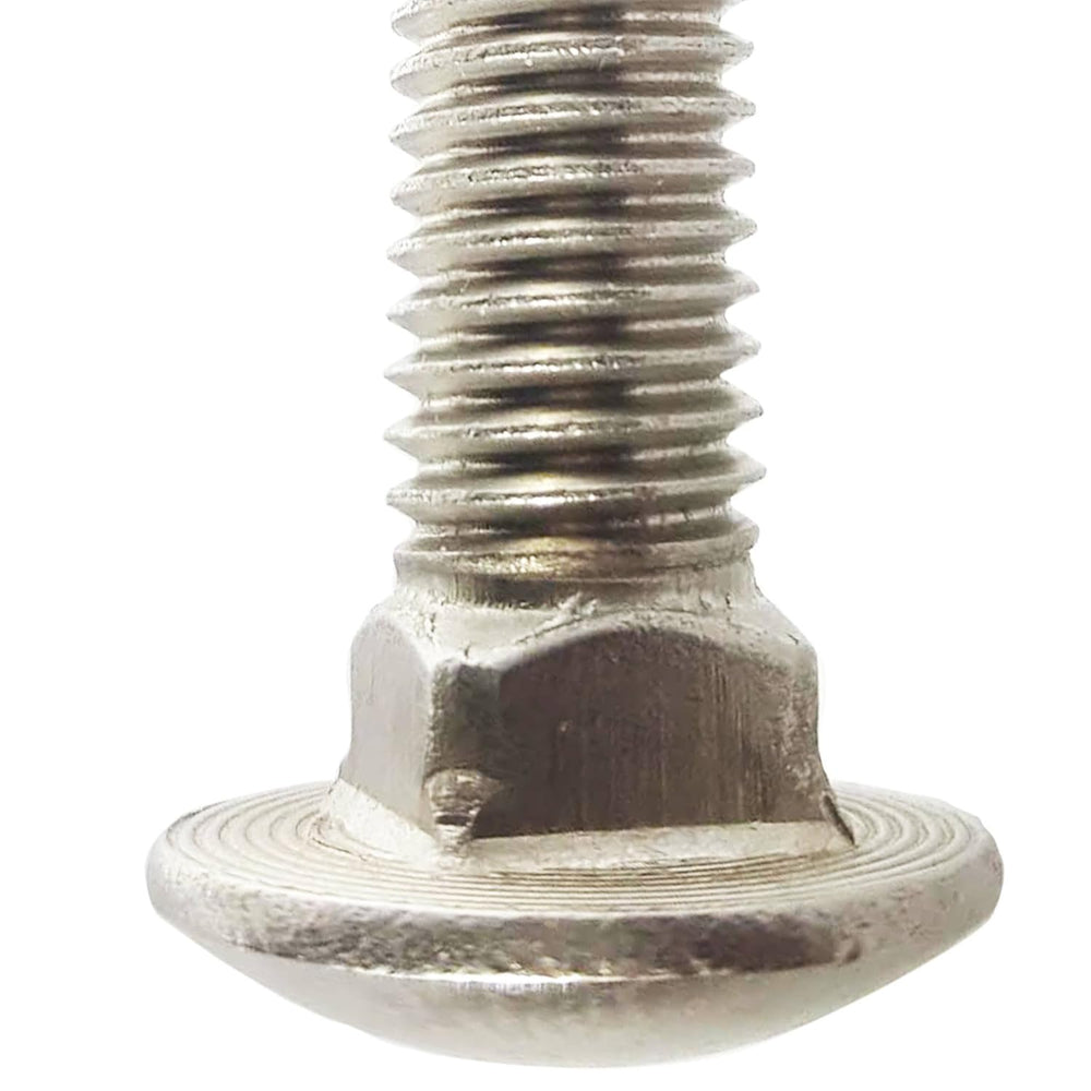 5/16-18 x 3" Carriage Bolts, Round Head, Square Neck, Stainless Steel 18...