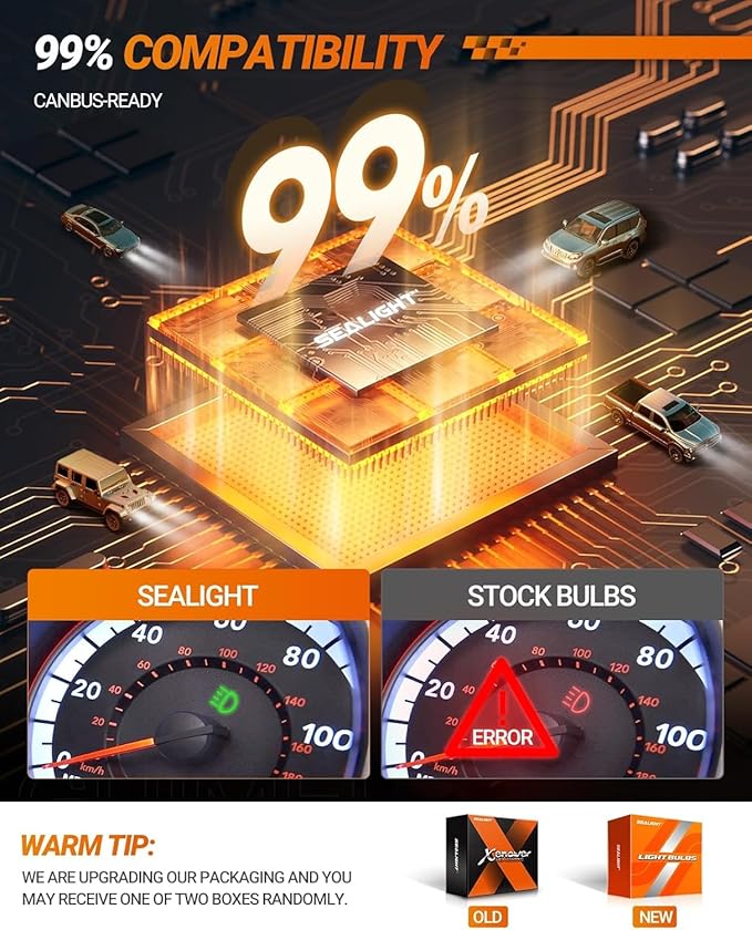 SEALIGHT Powersport HB3 Fog Bulbs (2 Pack)