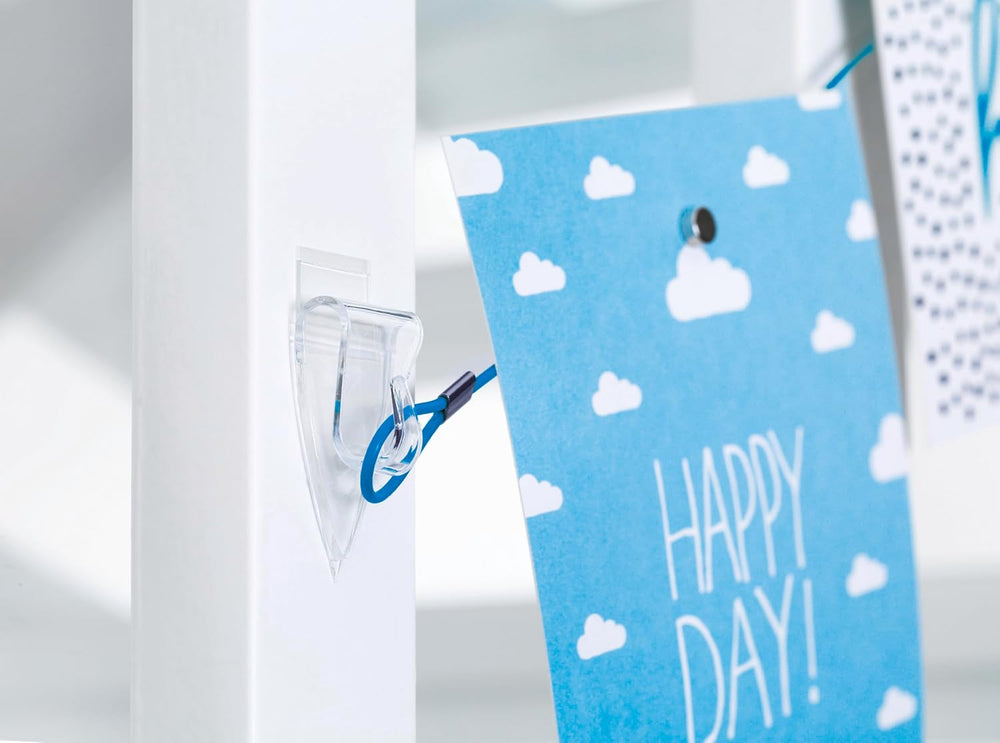 tesa Adhesive Hooks for Glass - Invisible Hanging Hooks for Mirrors & Tra...