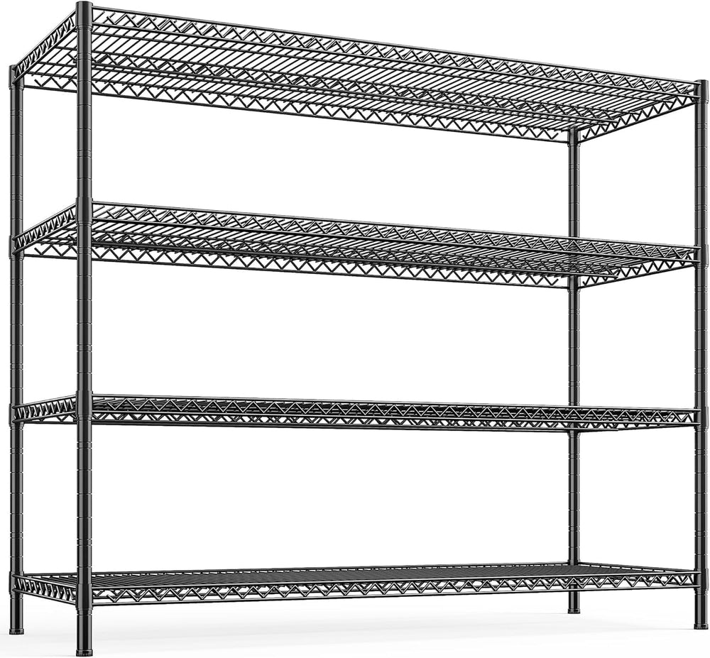 REIBII 4-Tier 2560LBS Heavy Duty Shelving,55.5"W Adjustable Storage Shelves