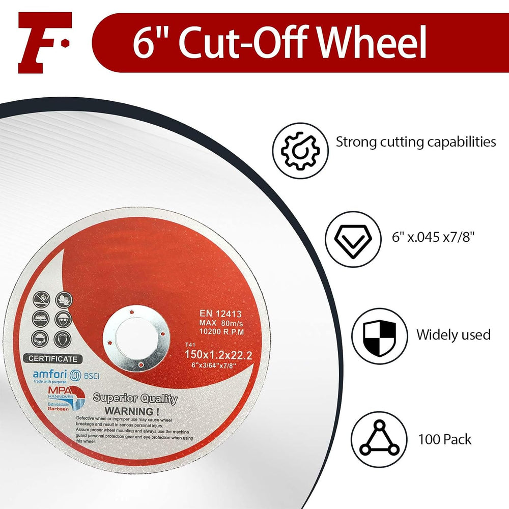 findmall 100 Pack 6" x.045 x7/8" Cut-Off Wheel - Metal and Stainles...