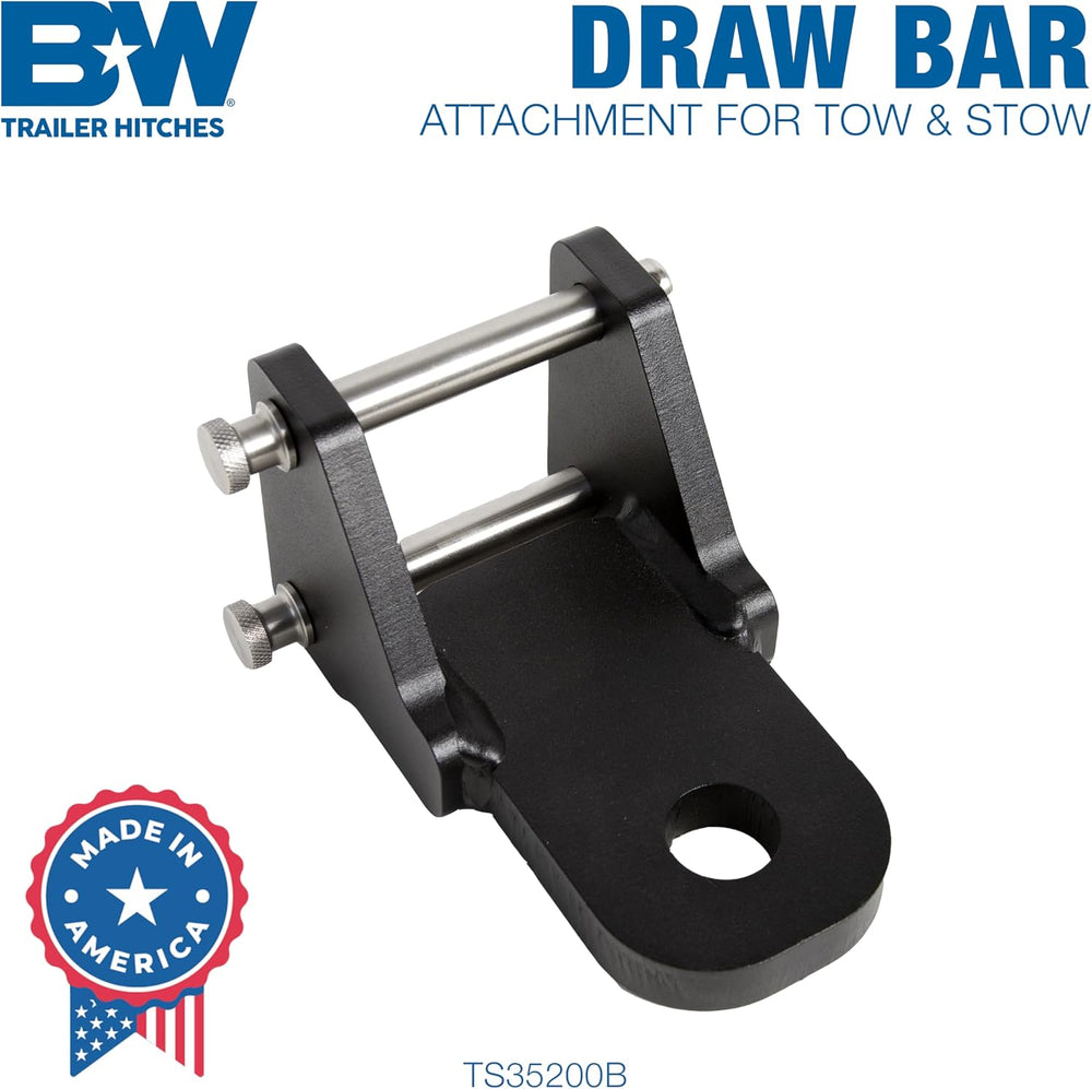 B&W Trailer Hitches Draw Bar Attachment TS35200B - Fits 2.5" Shank T...