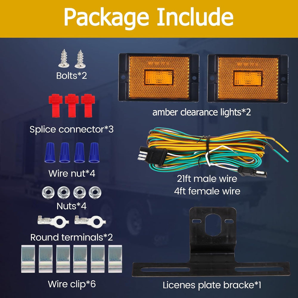 6inch Boat Trailer Lights LED Kit, Submersible Trailer Light