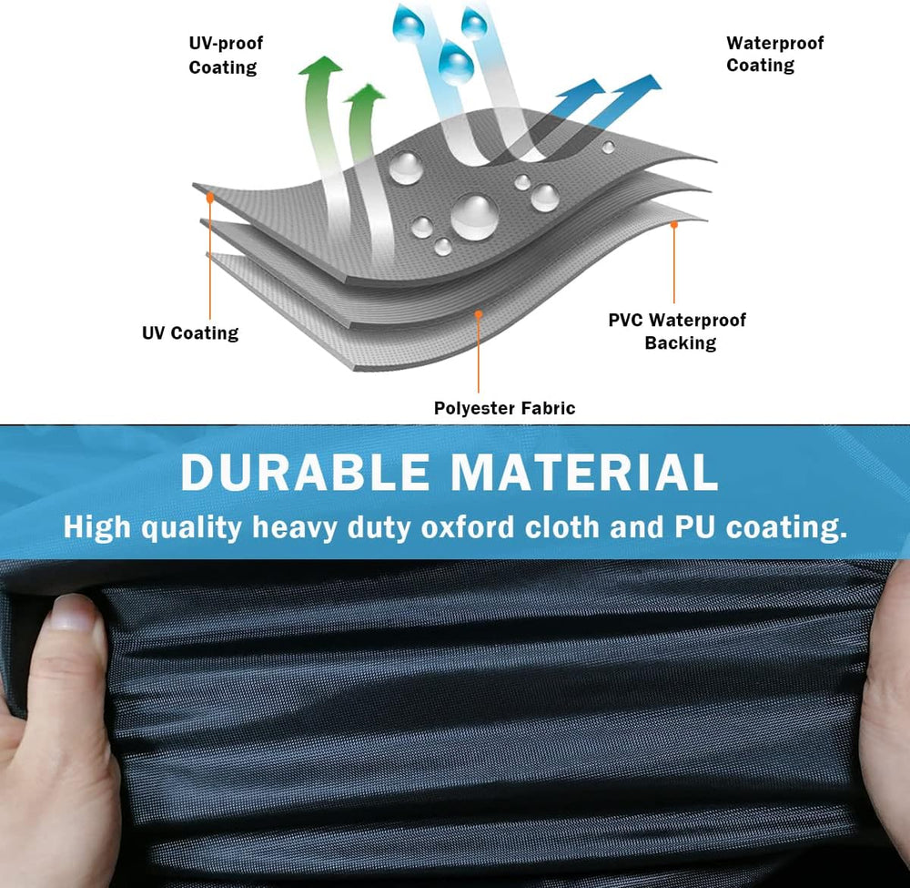 UTV Cover Waterproof Heavy Duty 4-6 Seater Cover Black Oxford Cloth Protectio...