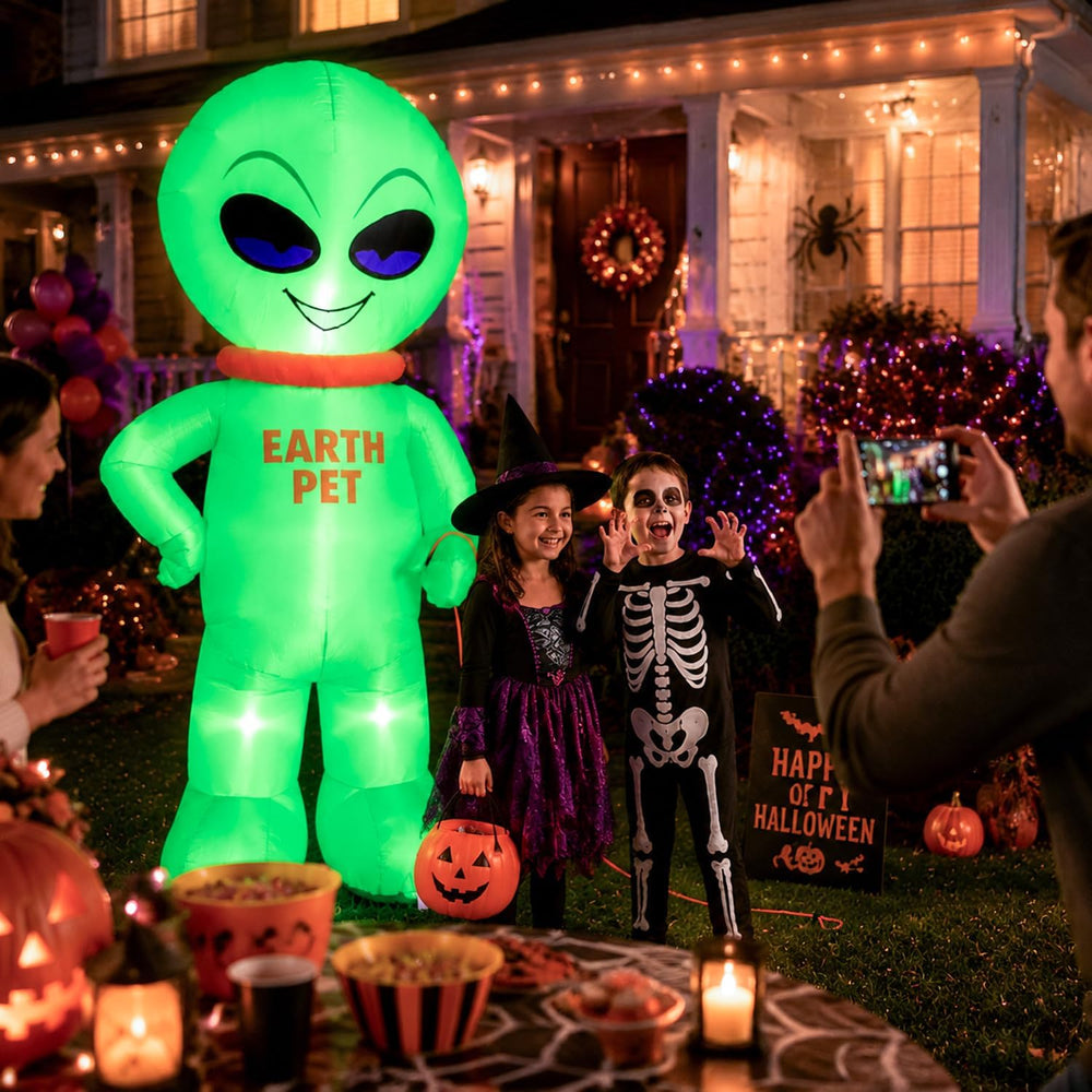 6 FT Halloween Inflatable Alien Earth Pet Outdoor Yard Decoration