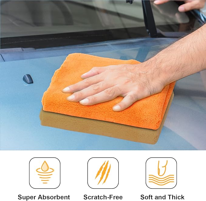 Shimeyao 30 Pcs Edgeless Microfiber Plush Towels