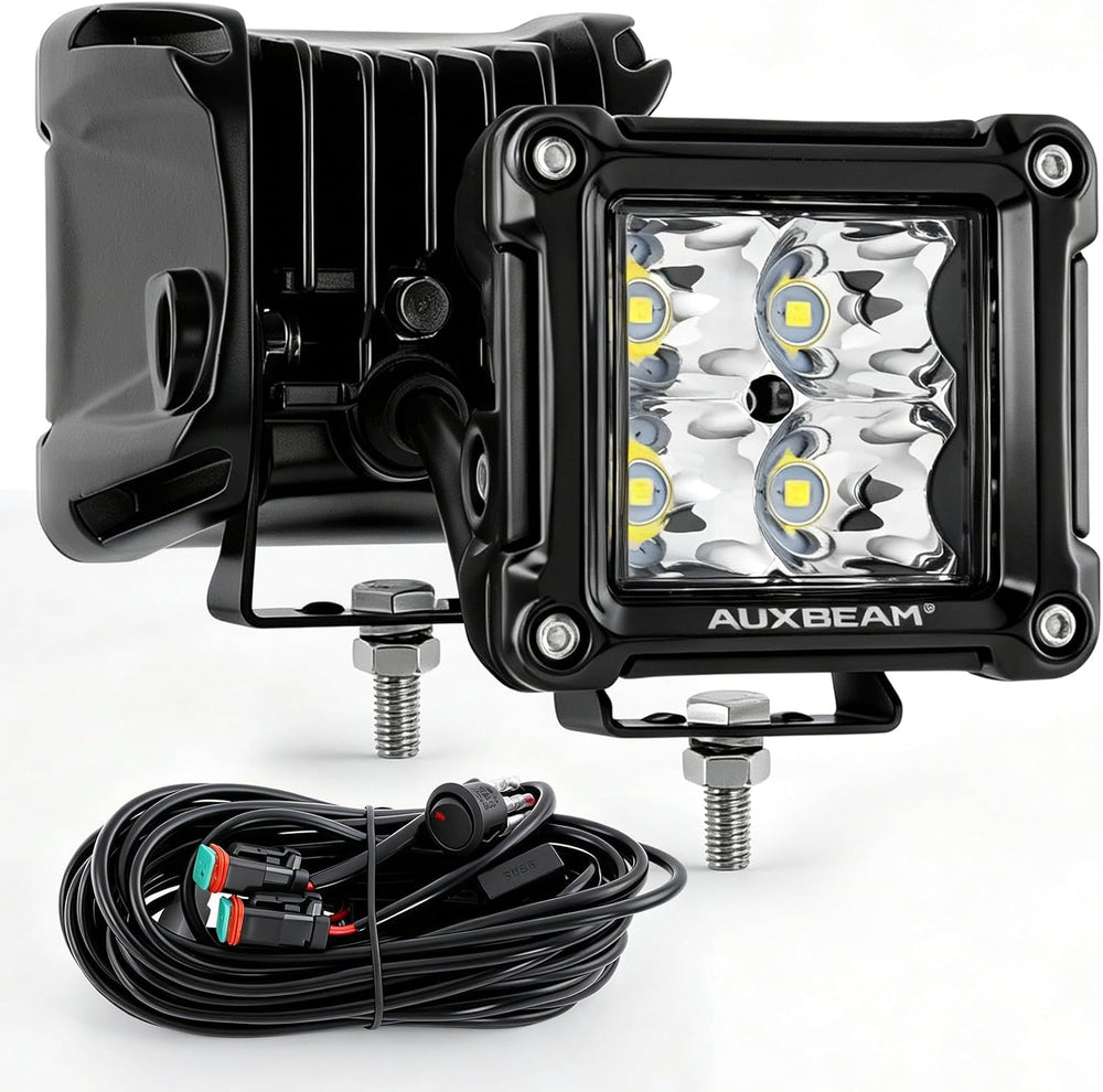 Auxbeam FA Series 3-Inch Cube Offroad Lights 40W LED Pod Lights 2-Pack