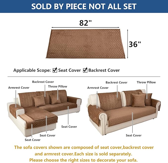 Eismodra Couch Cover, Sectional Couch Covers, Sofa Covers