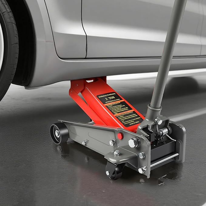 3 Ton Floor Jack, 6600 LBS Heavy Duty Hydraulic Floor Jack, Lift Range:5.31