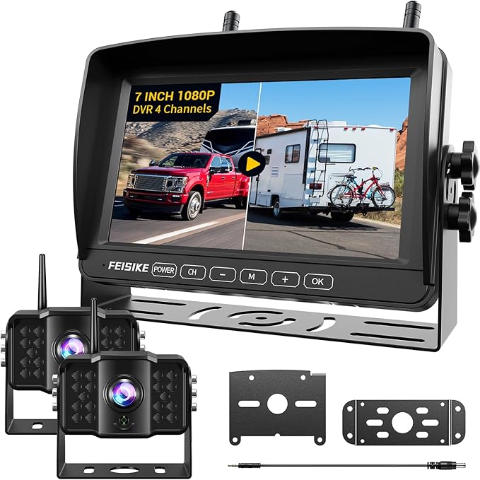 Dual RV Backup Camera Wireless