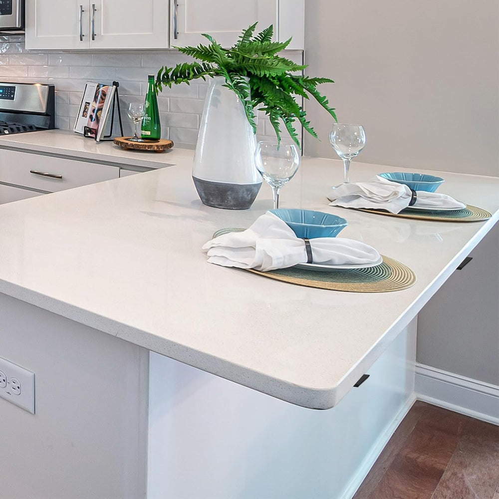 Hidden Island Countertop Support Bracket, Solid Heavy Duty Floating Shelf Bra...