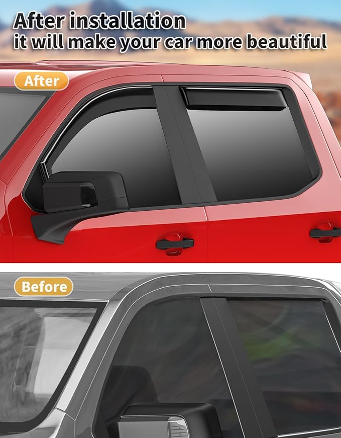 in-Channel Window Rain Guards Compatible
