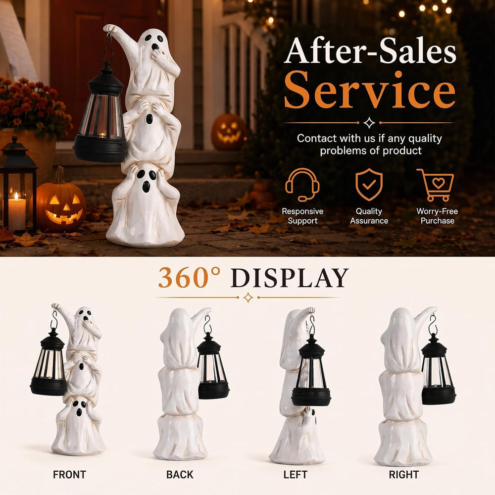 Halloween Decoration Ghosts Solar Statue Outdoor