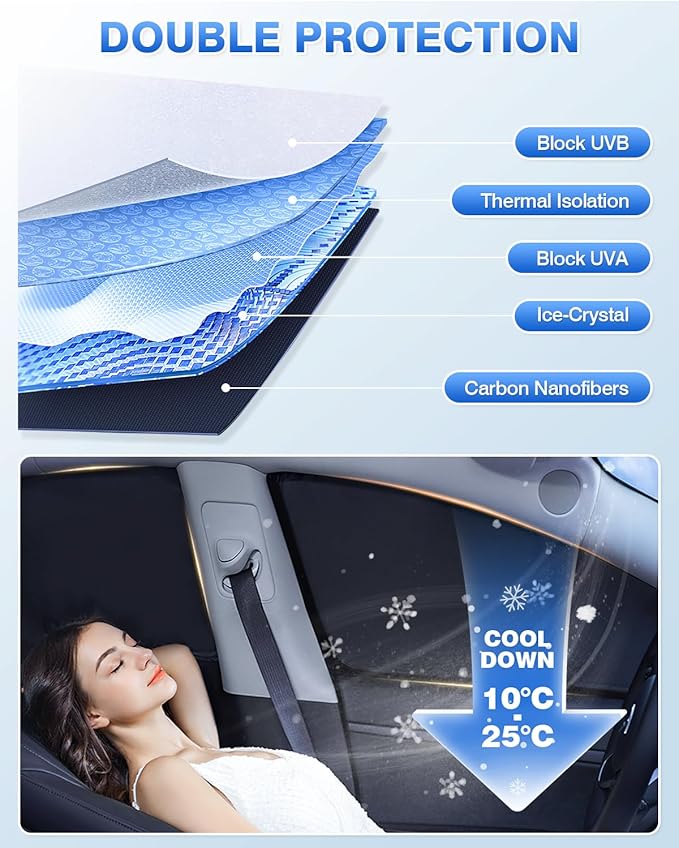 Sunshades for Hyundai Tucson 2016-2021 Accessories Windshield Sun Shade Side ...