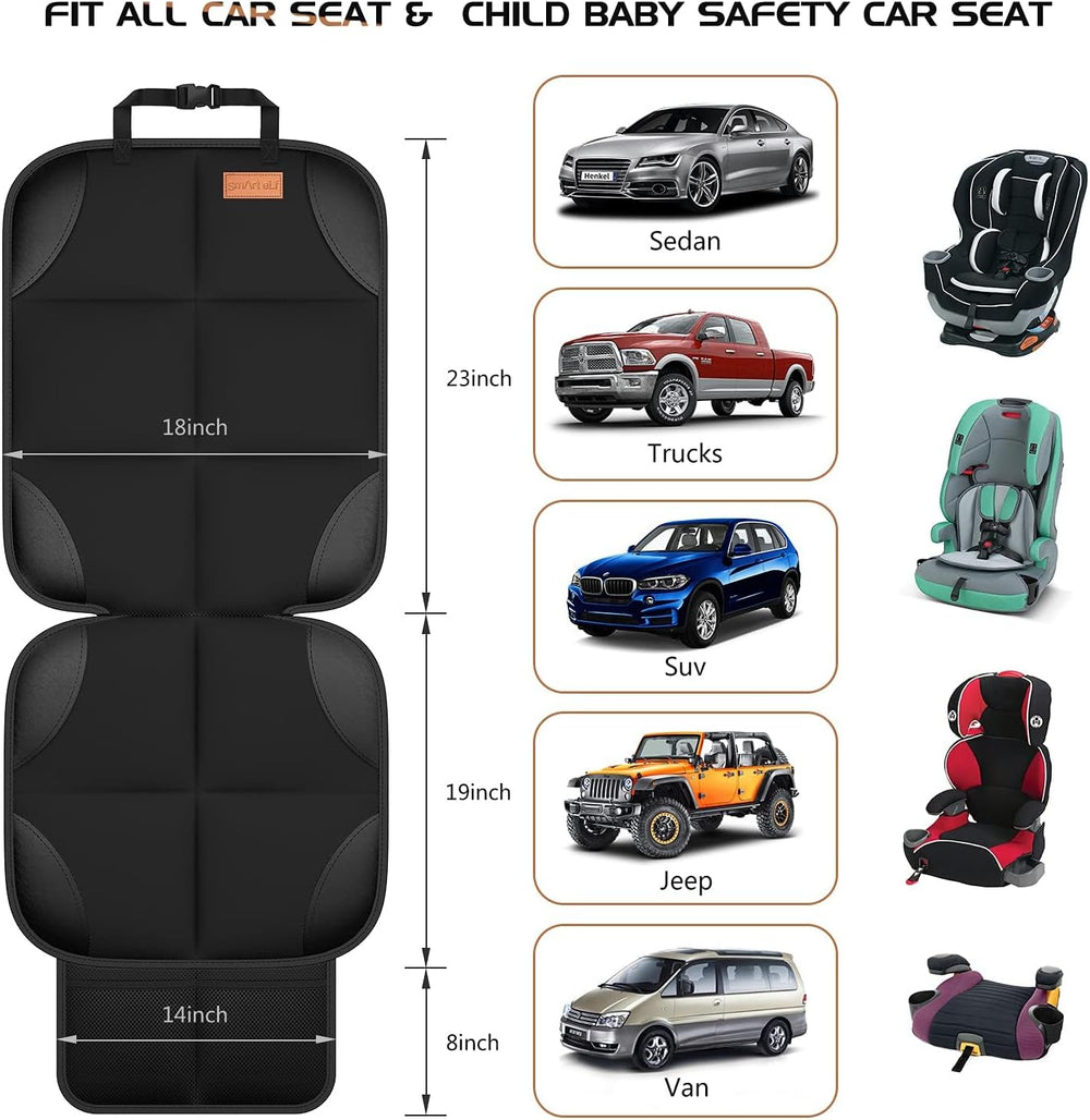 SMART ELF Car Seat Protector, Thickest Padding and Non-Slip Backing 2Pack