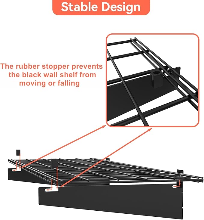 TORACK 2 Pack Garage Wall Shelves
